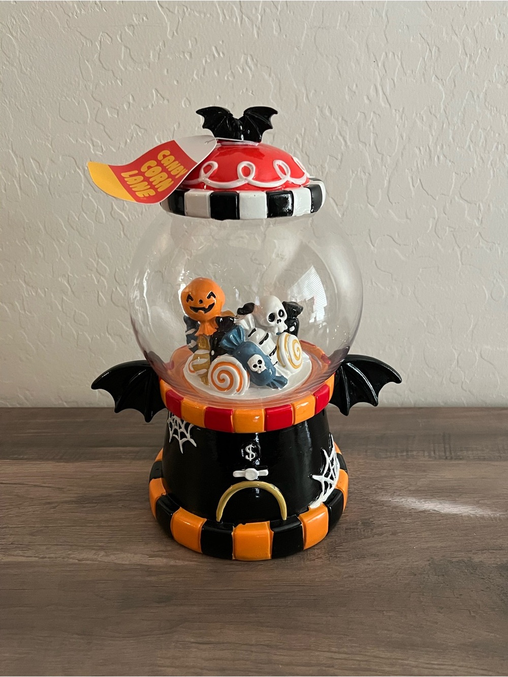 Halloween Bat Candy Globe - Orange, Black, White